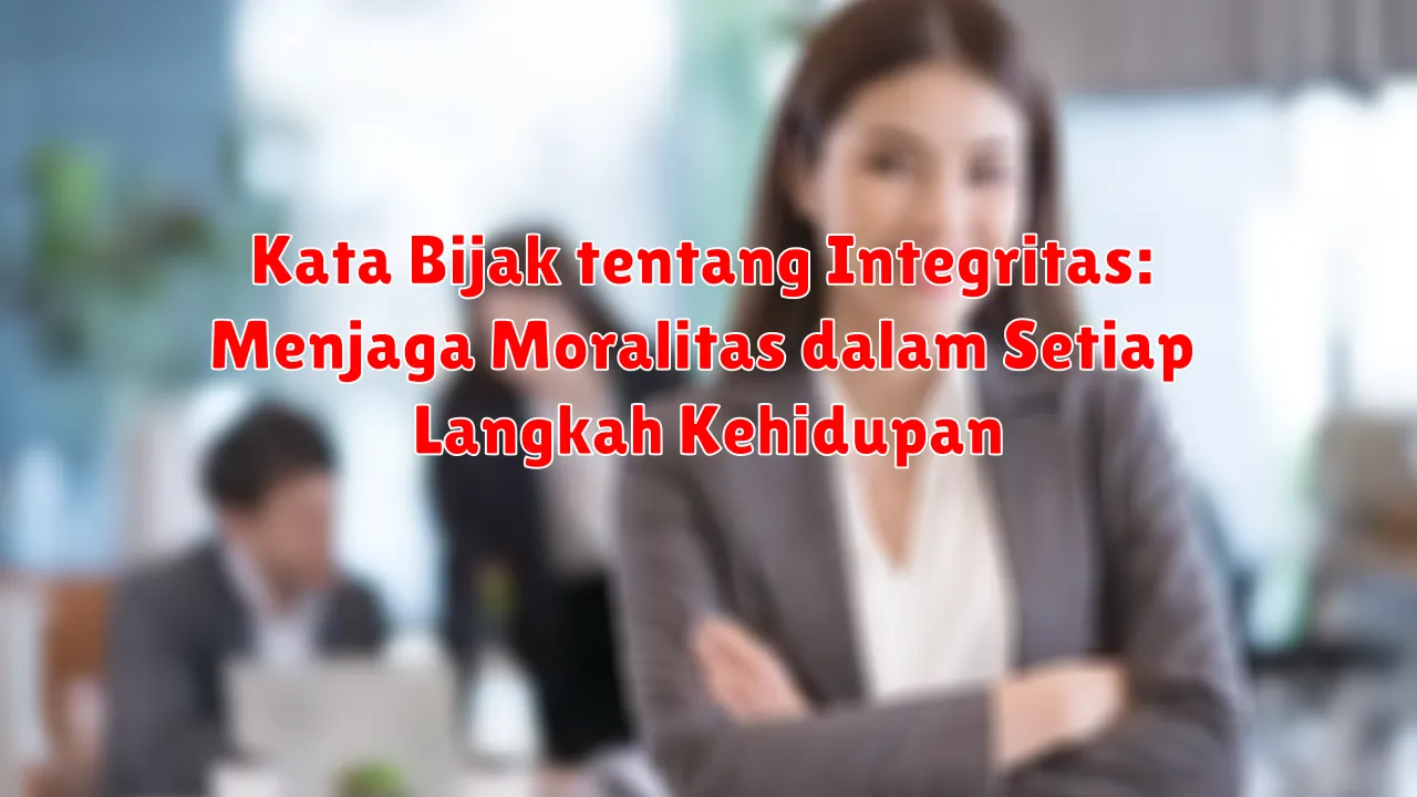 Kata Bijak tentang Integritas: Menjaga Moralitas dalam Setiap Langkah Kehidupan
