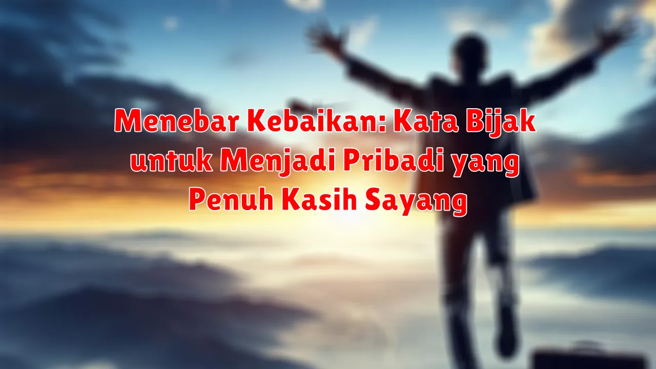 Menebar Kebaikan: Kata Bijak untuk Menjadi Pribadi yang Penuh Kasih Sayang