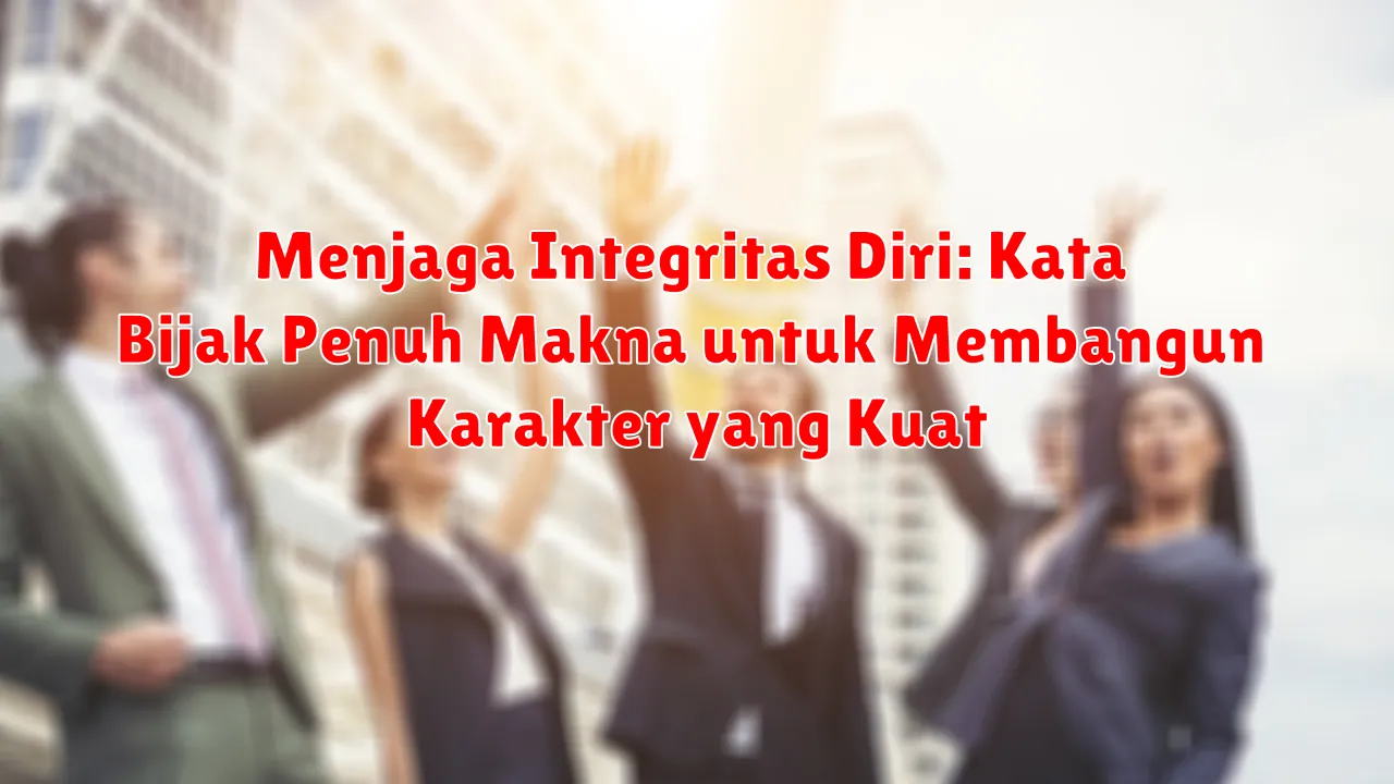 Menjaga Integritas Diri: Kata Bijak Penuh Makna untuk Membangun Karakter yang Kuat