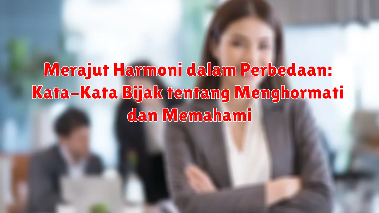 Merajut Harmoni dalam Perbedaan: Kata-Kata Bijak tentang Menghormati dan Memahami