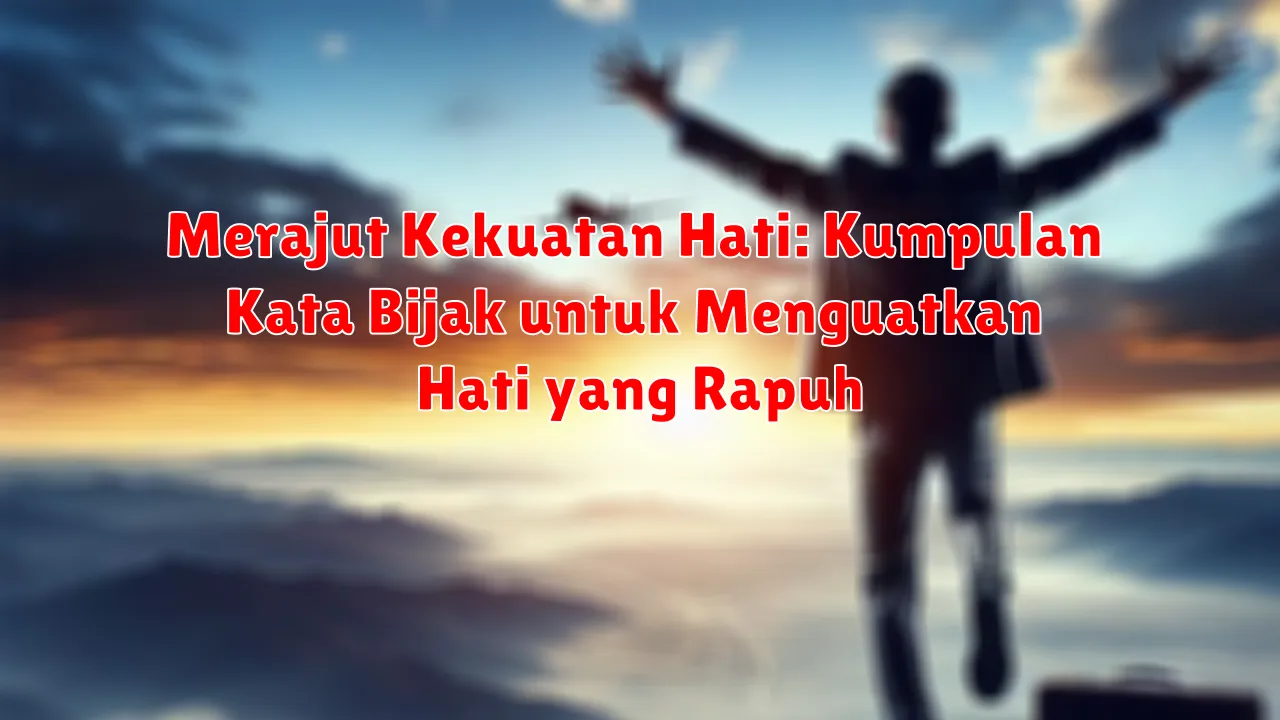 Merajut Kekuatan Hati: Kumpulan Kata Bijak untuk Menguatkan Hati yang Rapuh