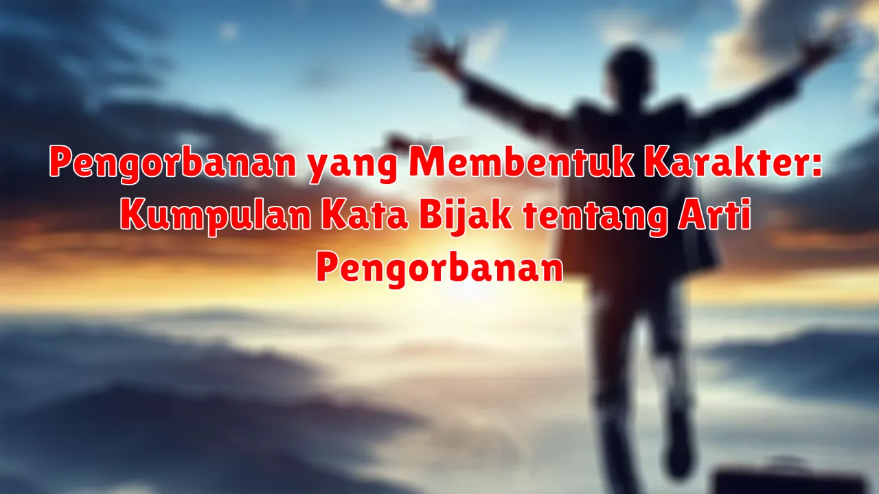 Pengorbanan yang Membentuk Karakter: Kumpulan Kata Bijak tentang Arti Pengorbanan